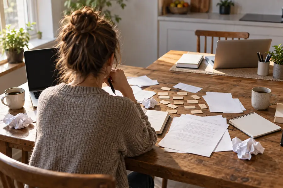 Unstructured content workspace before a focused SEO brief